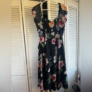 Yumi Kim Cap Sleeve Floral Blue Dress